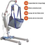 Grúa para Enfermos Powerlift 135 mini Tecnimoem. Incluye Arnés.