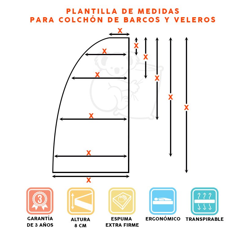 Colchón para barcos y veleros a medida