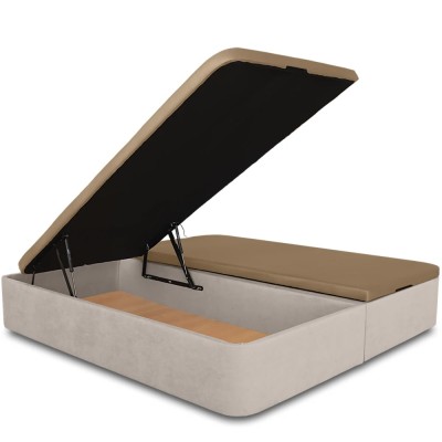 Canapé abatible tapizado, gran capacidad modelo Serena